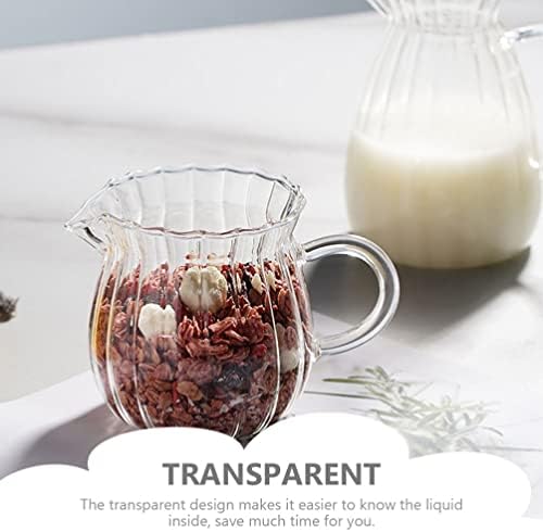2pcs pequenos jarros de cremes de vidro transparente Creams de vidro de cristal Café com molho de leite que serve jarros mini jarros de vidro para molho de soja de chá de chá de cozinha