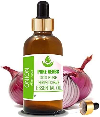 Hervas Pure Onion Pure & Natural Teleapeautic Grade Essential Oil com gotas de 100 ml