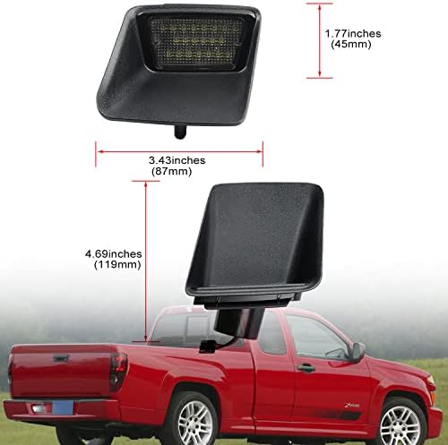 Substituição da luz da placa de LED NSLUMO para coleta de tag de 2004-2012 Chevy Colorado GMC GMC, OEM Fit 6000k Xenon White 21-SMD Erro LED LED LIGHTMBLY MONTAGEM
