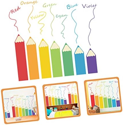 ABAODAM 1 Decoração de decalques de decoração de decoração de sala de aula removível para colorido D Lápis de berçário decorativo da