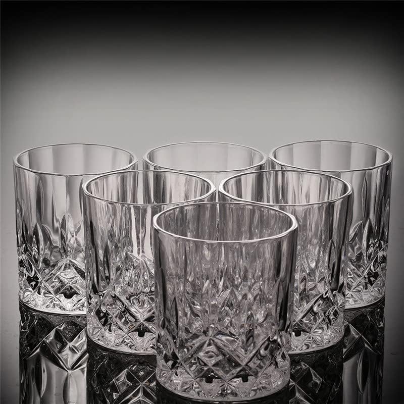 Liuzh 250ml Diamond Bottom Round Whisky Brandy Glasses para festas de casamento em casa Hotel Hotel Restaurant Decoration