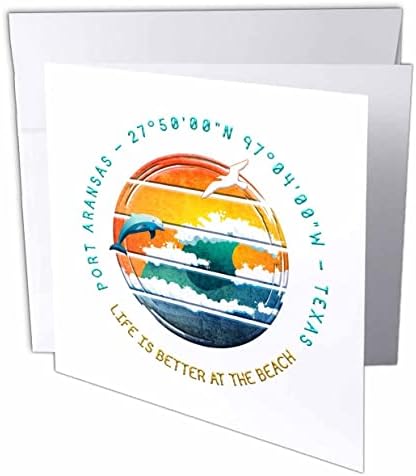 3drose Port Aransas, Condado de Nueces, Texas, Presente de Recreação de Verão - Cartões de Saúde