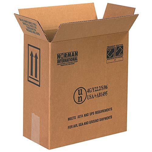 Jug Haz de plástico Caixas de tapete, 2-1 galões, 12 x 6 x 12 3/4 , Kraft, 20/pacote