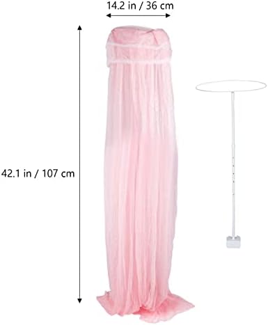 Copa de cama de bebê kisangel com clipe ajustável no suporte da princesa garotas de fada dos sonho berçário quarto berçal berço de cortina de cortina para bebê berço kids quarto rosa