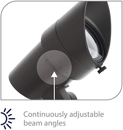 Iluminação da paisagem WAC, LED 12V Tamanho pequeno Luz de sotaque com ângulo de feixe ajustável e controle integral