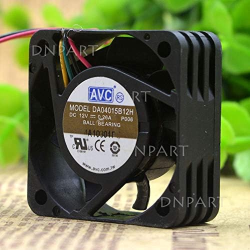 DNPART Compatível para AVC 12V 0,26A 4cm 4015 DA04015B12H 4 fios de refrigeração com temperatura PWM de 4 fios