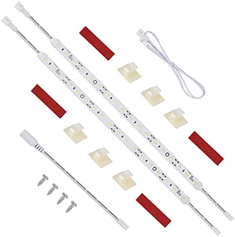 Litever Extra de 12 polegadas de luz LED rígida com conectores masculino-feminino. 12VDC, 2,2W, Luz do dia Branco 5000k. Projetado