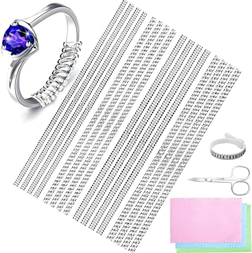 Ajuste de sizer de anel de 16 pacote para anéis soltos em 4 tamanhos, guardas de anel para mulheres anéis soltos, espaçadores