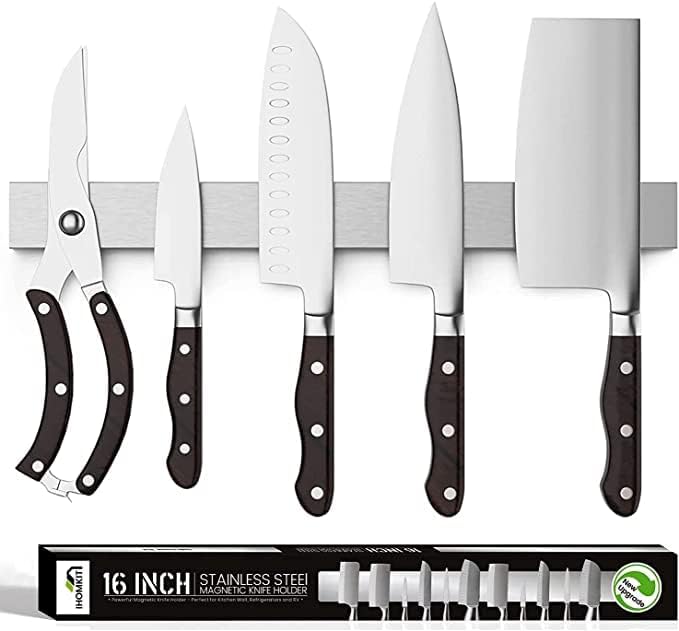 IHOMKIT 16 polegadas Magnetic Knife Solder para parede, Uso da faixa de faca magnética multiuso como porta -facas, rack de faca, suporte de utensílios de cozinha, suporte para ferramentas, organizador de suprimentos de arte, organizador de casa