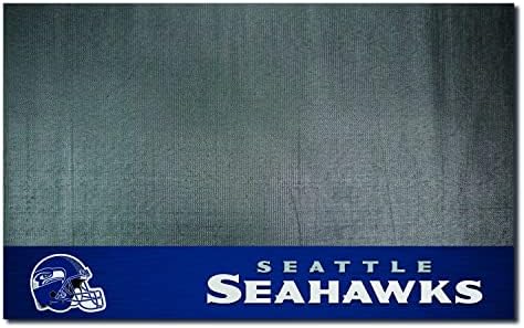 Fanmats 12201 Seattle Seahawks Vinyl Grill Mat - 26in. x 42in. - Tapete de proteção do pátio do convés | Petróleo, chama e resistente a UV