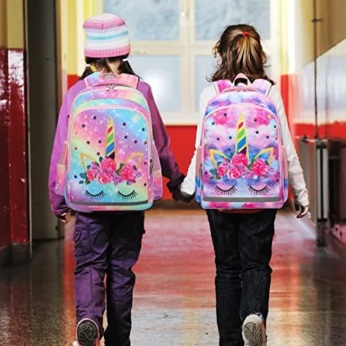 Backpack Camtop para Kids Girls School Mackpack com lancheira de infância pré -escolar Conjunto de livros de jardim de infância