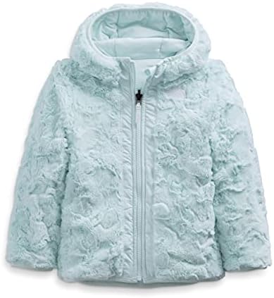 O North Face Toddler Reversível Mossbud Swirl Jacket Full Zip com capuz, azul de gelo, 3T
