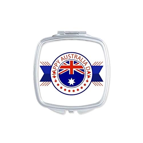 Happy Australia Day Flag Ilustração Espelho Portátil Compact Pocket Maquia