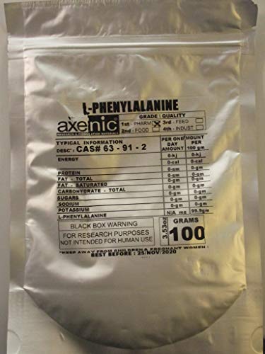 100 gramas l-fenilalanina 99,6%, CAS 63-9-2 pó