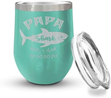 Veracco Papa Shark precisa de uma bebida com copo isolado de parede dupla com tampa à prova de respingos