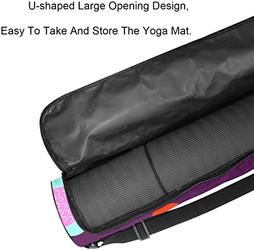 Saco de transportador de tapete de ioga de coruja com alça de ombro de ioga bolsa de ginástica bolsa de praia
