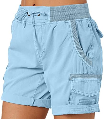 Shorts para mulheres plus size bermuda shorts de praia shorts elegantes respiráveis ​​com bolsos