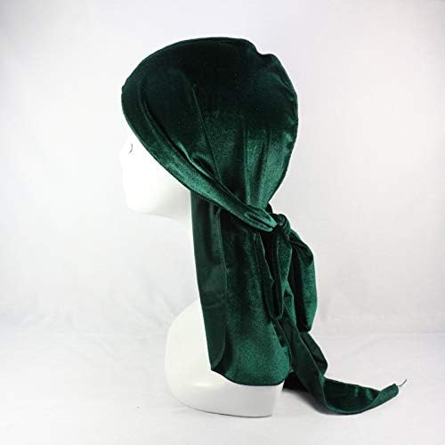 Vpang unissex deluxe durag veludo bandana chapéu de holograma de cauda extra longa