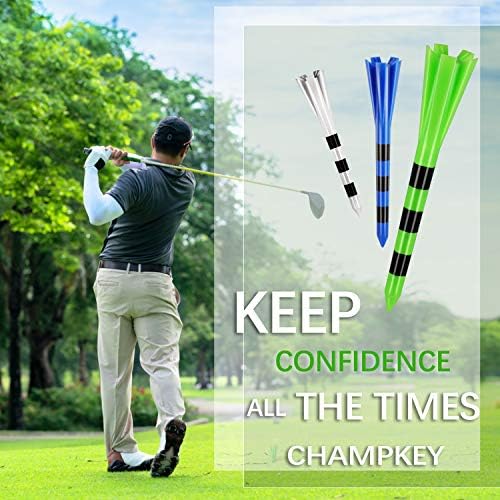 Champkey Premium 5 pontas de plástico de golfe | Reduza as camisetas de atrito e spin de spin