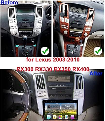 Unidade principal de 9 polegadas de Din-Din-Autori-Auto para L.Exus RX330 RX350 RX400H 2003-2010, Android 8.1 GPS-Navigigy, Bluetooth/MirrorLink/Remern