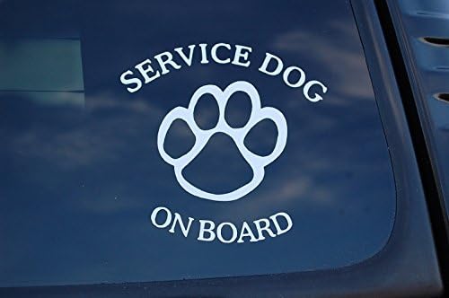 Cão de serviço a bordo adesivo de vinil decalque k9 advertência picareta de carro/cor!