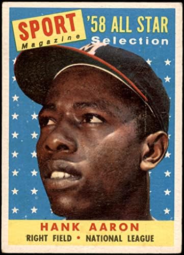 1958 Topps # 488 All-Star Hank Aaron Milwaukee Braves VG/Ex+ Braves