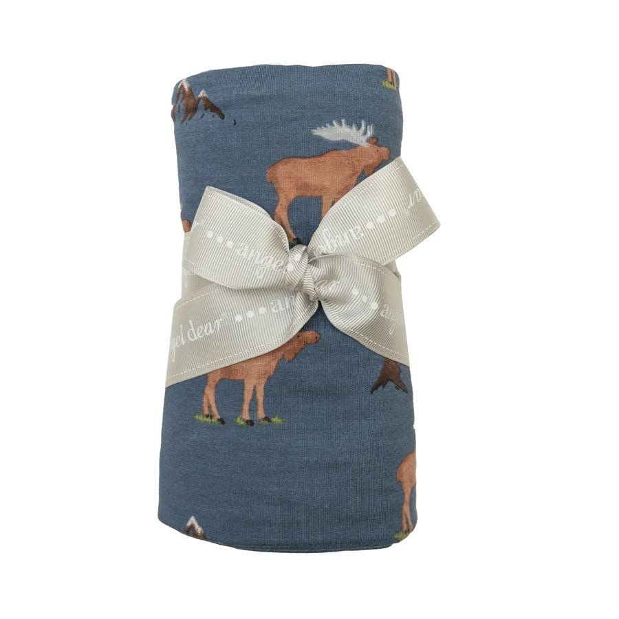 Anjo querido - Moose azul, cobertor de bambu