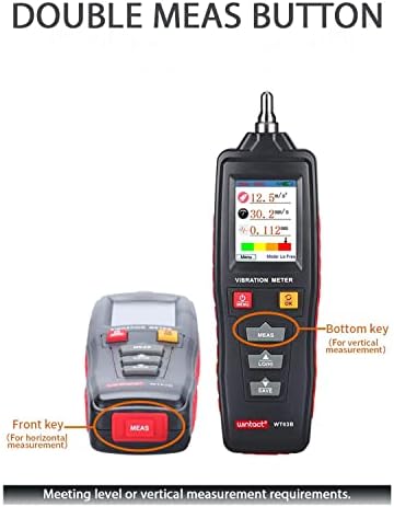 Wintact Handheld Digital Mechanical Vibration Meter, 0,01 ~ 199,9mm/s, medidor de testador de analisador de vibração mecânica,
