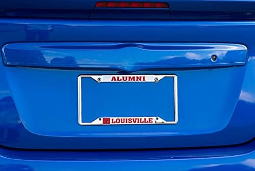 Universidade de Louisville U of L Cards Cardinals Metal Plate Frame para frente ou traseiro do carro oficialmente licenciado