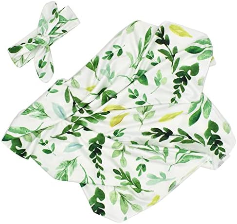 Mão de cobertor floral macio de padrão floral embrulhado bolsa de sono com faixa de cabelo muito prática