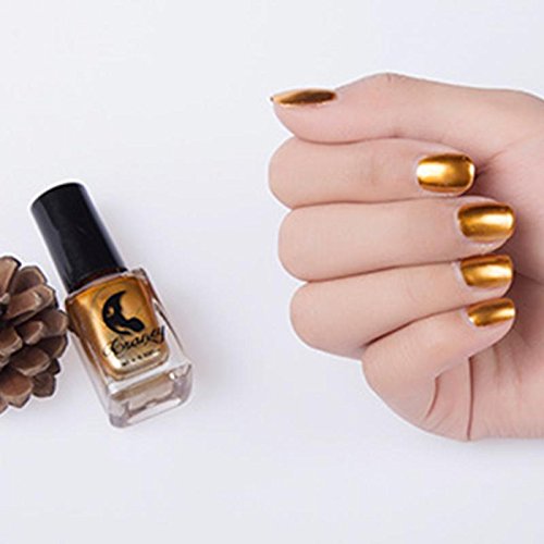 Mirror Miline Polishine Trend 6ml Mirror Efeito cromo Metallic Silver Gold Uil Artnish polishol preto preto roxo prateado