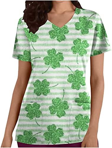 Blusa branca do dia de St Patricks para mulheres irlandes