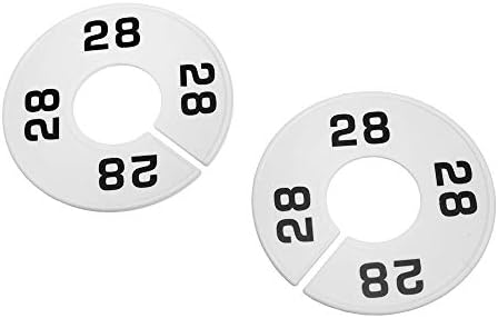 DBM Importa 10 PC 3-1/2 Tamanho do rack de roupas 28 Divisores cabides de plástico branco Round Retail Store