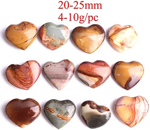 Seewoode ag216 20-25mm Amor polido natural policromo jasper coração Ocean Pedra Heart Pingente Gemstone Colar Reiki Cura Presente