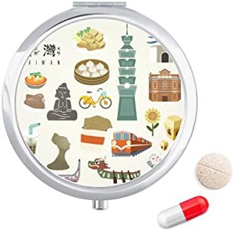 Taiwan apresenta atrações de viagens Caixa de pílula Caixa de armazenamento Medicina Distribuidor de contêiner