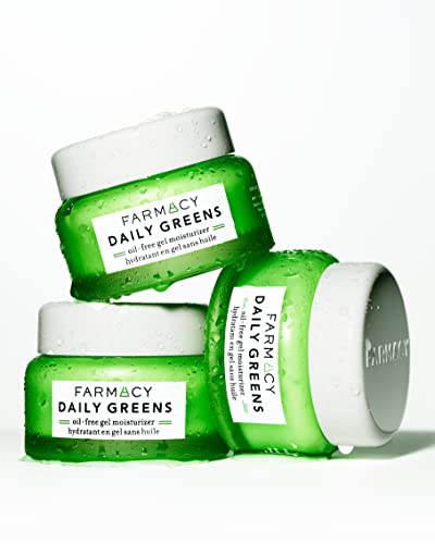 Farmacy Daily Greens Oil Gel Face Face Hidratante - Creme diário de hidratação facial com ácido hialurônico - Nova fórmula sem fragrâncias
