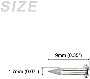 Metallixity Small Nails 200pcs, unhas de hardware de aço carbono - Para madeira doméstica, tom prateado