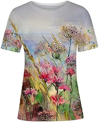 Camisas para caminhadas femininas top top tops de verão para mulheres tampas plus sizes o pescoço de lança curta camiseta de