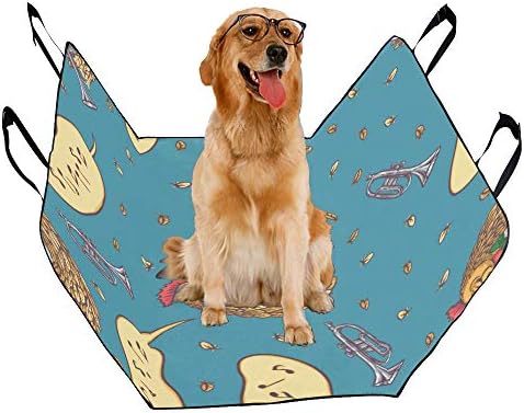 Capa de assento de cão enevotx personalizado jazz design de jazz de dança de dança de impressão de carros de assento de carro para cães impermeabilizada não -lipslip durável para cã
