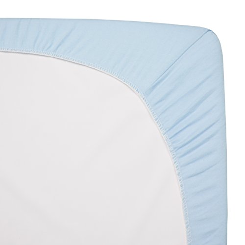 American Baby Company Natural Supremo Cotton Jersey Knit ENDIDADO PORTÁLO/MINI-CRIB, BLUE, MOLO