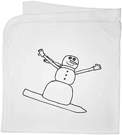 Azeeda 'snowboard snowman' algodão de algodão/xale