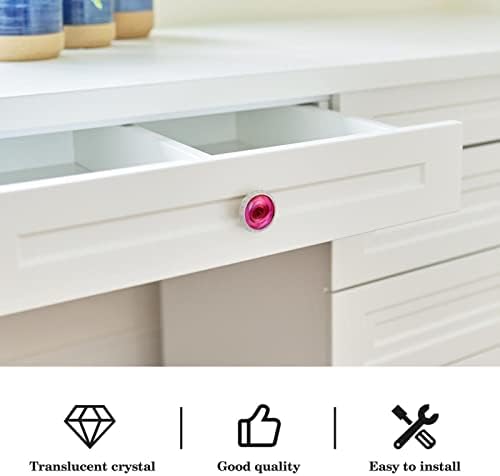 Tbouobt 4 pacote - botões de hardware do armário, botões para armários e gavetas, alças de cômoda de fazenda, flor de rosa
