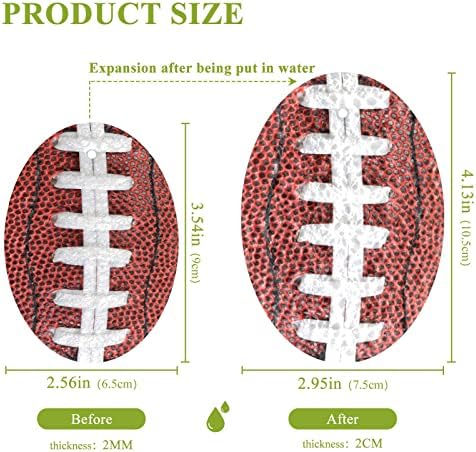 Alaza Close Up Of American Football Spongs Natural Kitchen Cellulose Sponge para pratos para lavar o banheiro e a limpeza doméstica, não-arranhões e ecológicos, 3 pacote