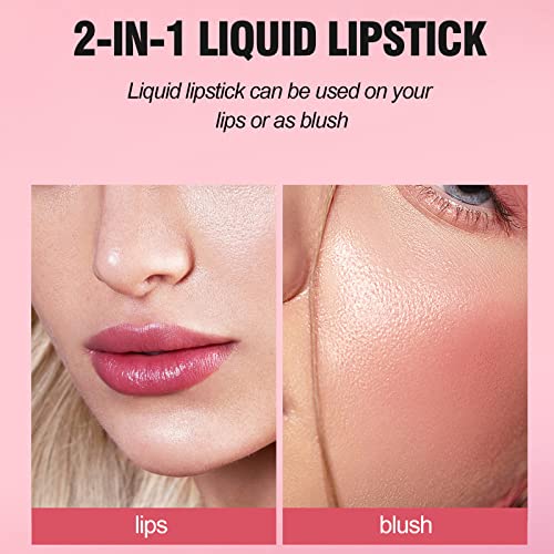 6 Cores Conjunto de manchas de tonalidade labial, Lip Lip Lip Lip Gloss Mini Lipsictom líquido Hydrating Mini Lip