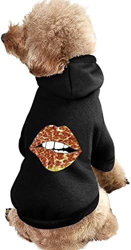 Pizza lábios personalizados capuz de cachorro de estimação macios roupas de cachorro macias suéteres de estimação