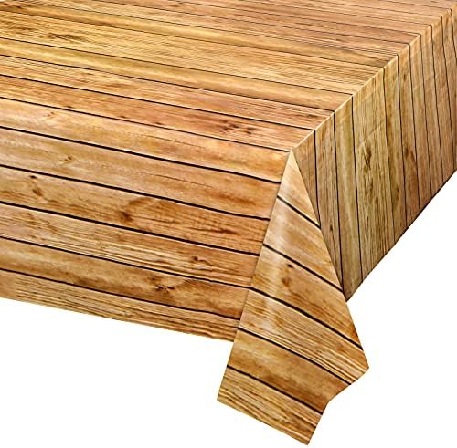 Fogary 3pcs Wood Grãe Trupa de mesa Toleta de mesa de madeira, tampas de mesa retangulares para o chá de bebê rústico