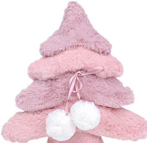 Besportble Plexh Christmas Tree Tabletop Artificial Fluffy Pom Pom Ball Bola de Natal Ornamento de Artesanato para Festas para
