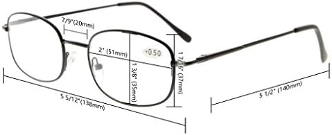 Eyekepper 4 pares Lendo óculos de metal +1,00 Óculos de leitores com dobradiças de mola para homens mulheres lendo