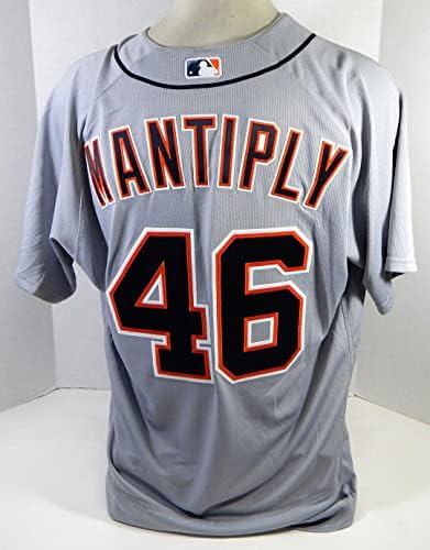 Detroit Tigers Joe Mantiply 46 Jogo emitido Jersey Grey 50 DP21025 - Jogo usada MLB Jerseys