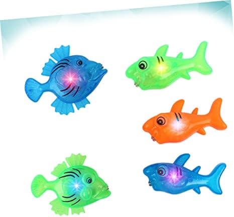 Toyvian 5pcs gritos educacionais infantis peixes de pesca de peixes marinhos marinhos de pesca